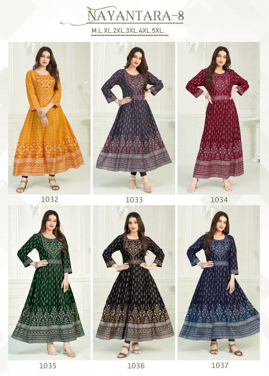 Banwery Nayanthara 8 New Designer Fancy Festival Wear Long Kurti Collection